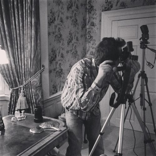 Michael photographing Balfour Castle