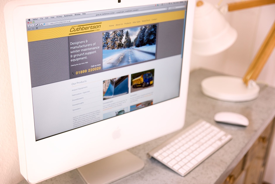 A web design for a snow plough business in Scotland.