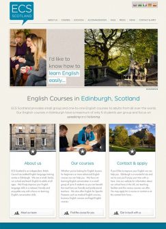 ECS Scotland website screenshot