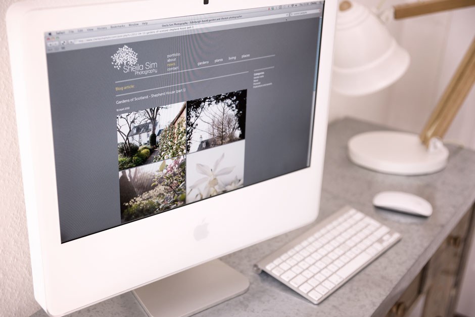 Web design for photographer Sheila Sim